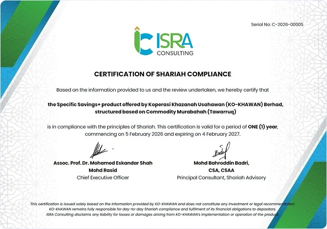 ISRA Consulting certificate of Shariah compliance